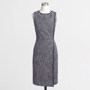 NWOT J.Crew Suiting Dress Blue& White Tweed Sheath